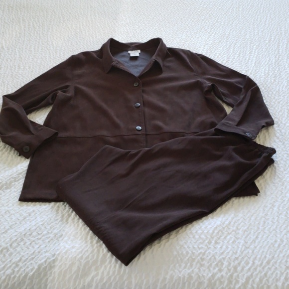 Vintage Brown Pants Suit - Picture 1 of 8